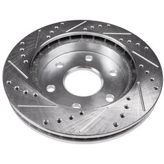 14.37 in (365mm) Rear Drilled and Slotted Disc Brake Rotors for Nissan Titan XD