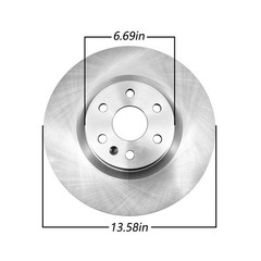 Front & Rear Rotors Ceramic Brake Pad for 2010 -2013 2014 2015 2016 Cadillac SRX
