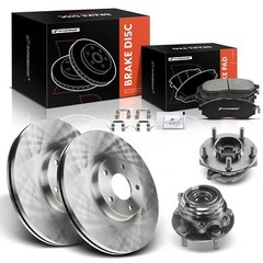 A-Premium Front Drilled Rotor & Pad+Wheel Hub Bearing for INFINITI M35 2010 QX70