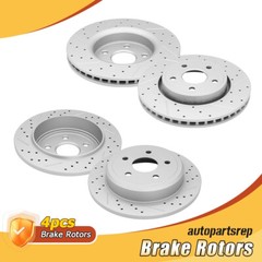 Front & Rear Drilled Brake Rotors Kit for 2005 2006 – 2010 Jeep Grand Cherokee