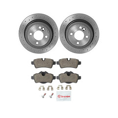 Brembo Rear Brake Kit Ceramic Pads Drilled Brake Rotors For Mini R55 R56 R58 R59