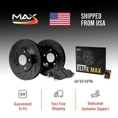 Rear Drilled Slotted Rotors + Pads for 2016 2017 2018-2021 Honda Civic Insight