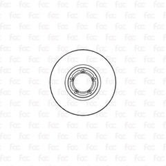 Brake Disc Rotors For Ford Transit Mk5 Front Axle Abtex BD357V