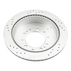 Pair Rear Drilled & Slotted Brake Rotors For Toyota Tundra Sequoia Lexus LX570