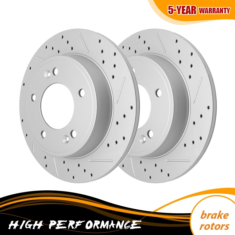 2PCS Rear Brake Rotors for Hyunda Elantra GT Veloster Venue Kona Forte Soul