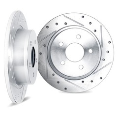 For Volkswagen Transporter 75-78 Brake Rotor Set DFC Premium Drilled & Slotted