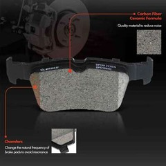 Rear Drilled Brake Rotors & Brake Pads for Ford Edge Fusion Lincoln Continental