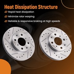 Front Brake Rotors Set for Honda Civic Del Sol 1993-1997/CRX 1990-1991 S31029