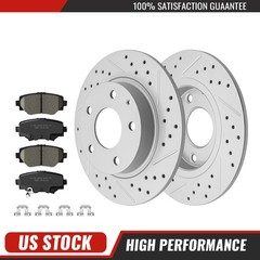 265mm Rear Brake Disc Rotors Ceramic Pads For Mazda 3 Sport 201-2016 2017 2018