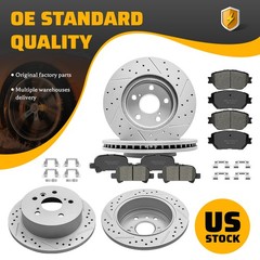 Front Rear DISC Rotors & Ceramic Brake Pads Kit for 2002 2003 2004 Toyota Camry