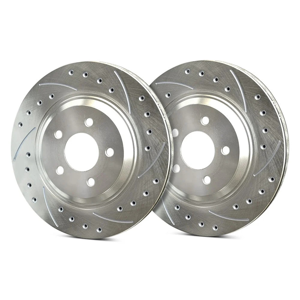 For Nissan Frontier 98-02 Drilled & Slotted 1-Piece Front Brake Rotors