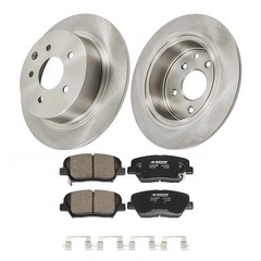 For Hyundai Santa Fe Kia Sorento Front Disc Brake Rotors + Ceramic Brake Pads