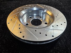 (QTY 2) Detroit Axle S-53062 Front Drilled Disc Rotors for 11-20 Dodge Durango