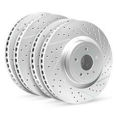 For Kia Forte 20-24 R1 Concepts Drilled & Slotted Front & Rear Brake Rotor Set