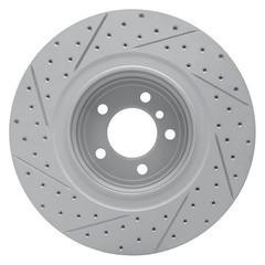For BMW Alpina B7 07-08 DFC Drilled & Slotted Rear Passenger Side Brake Rotor