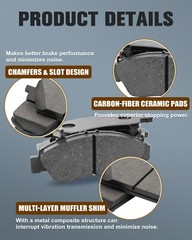 Front & Rear Disc Rotors + Brake Pads for Chevy Traverse GMC Acadia Limited