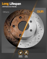 Front & Rear DIsc Rotors Brake Pads Kit for 2008-2012 Dodge Nitro Jeep Liberty