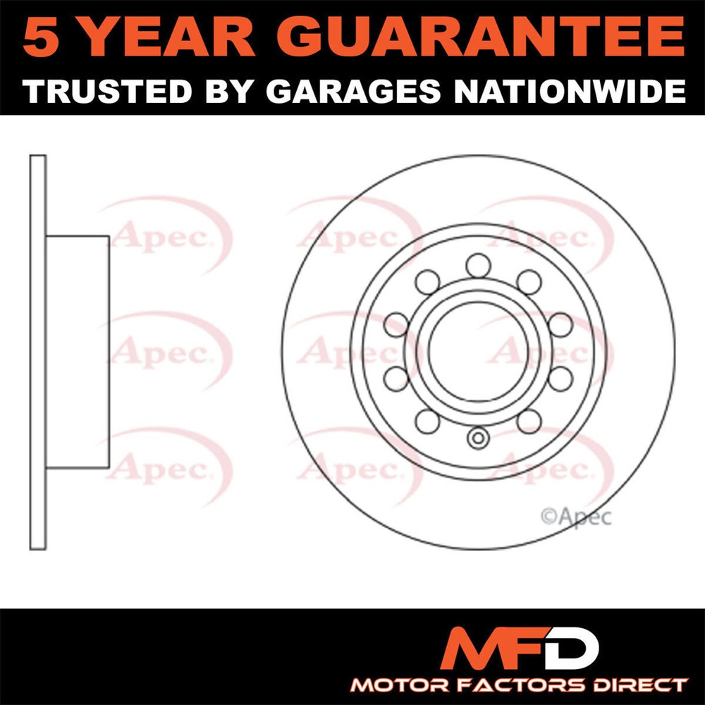 Fits Golf Caddy Scirocco Octavia Leon A3 MFD Rear 1x Brake Disc 1K0615601AB
