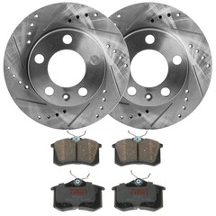 KIT-070624-152 TRW 2-Wheel Set Brake Disc and Pad Kits Rear for Audi TT 05-06