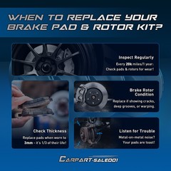 Front Disc Brake Rotors Brake Pads Kit for 2004-2013 Mazda 3 2.0L