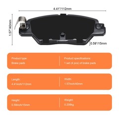 Rear Disc Brake Pads Fits Mazda CX-5 2022 DZ1864 HZ1846