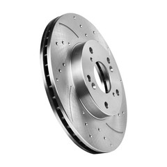 Front Rear Drilled Slotted Brake Rotors Ceramic Pads for Honda Accord 2.4L
