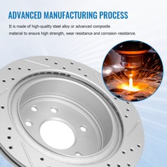Front and Rear Drilled Brake Rotors Set of 4 for Jeep Grand Cherokee 3.6L