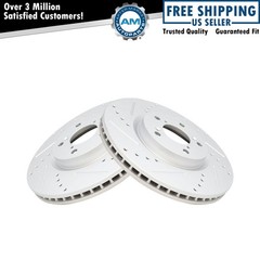 Performance Disc Brake Rotor Drilled & Slotted Front G-Coated Pair