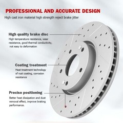 Front Brake Rotors + Ceramic Brake Pads for 2004 2005 Dodge RAM 1500 Durango
