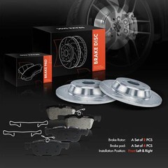 Rear Drilled Brake Rotors + Brake Pads for Ford Edge Fusion Lincoln Continental