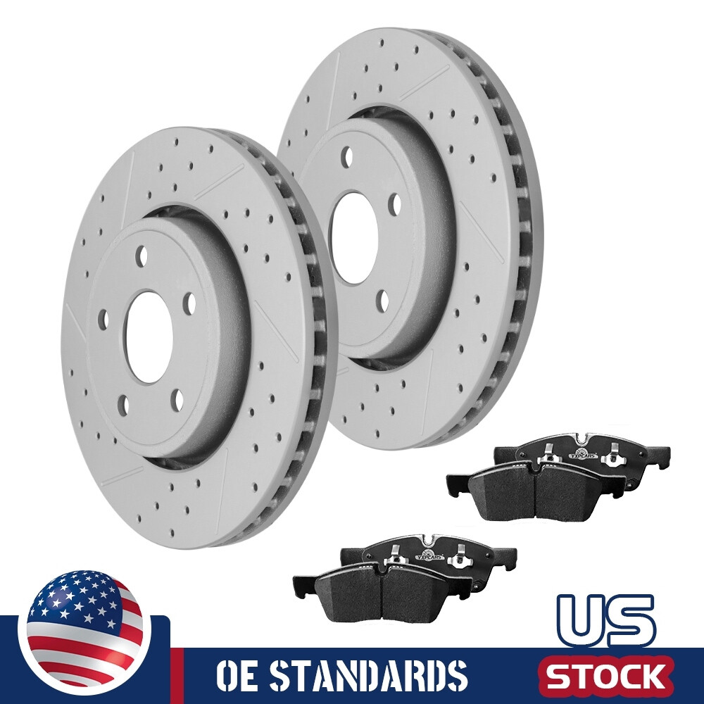 Front Disc Rotors Ceramic Brake Pads Kit For 2011 – 2020 Dodge Durango