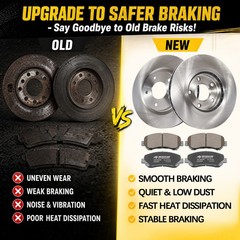 Front&Rear Disc Rotors + Brake Pads for 2008-2010 2011 2012 2013 Nissan Rogue~