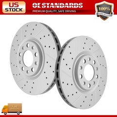 305mm Front Disc Drilled Brake Rotors for Dodge Dart Fiat 500X Compass Renegade