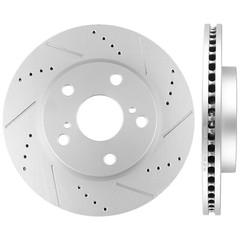10.83″ (275mm) Front Drilled Rotor for Toyota RAV4 Prius Slotted Drilled 2 Pcs