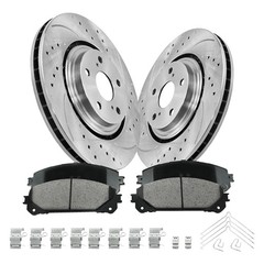 FOR Toyota Highlander 2011-2019 Sienna Front Brake Rotors Ceramic Pads Calipers