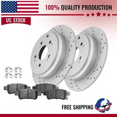 Rear Drilled and Slotted Disc Rotors Ceramic Brake Pads For 2005 – 2010 Odyssey