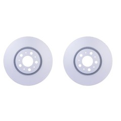 Hella Pair Set of Front 316mm Vented Disc Brake Rotors For Volvo XC90 2003-2014