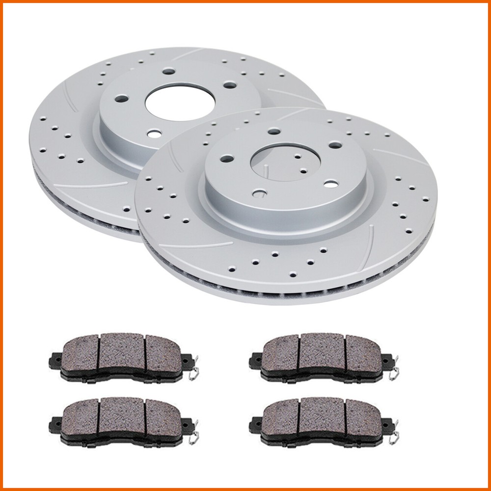 Front Brake Rotors + Ceramic Pads For 2013 2014 2015 2016 2017 Nissan Altima