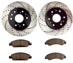Fits 2008 2009 2010- 2018 Cadillac Escalade Front Drilled Brakes Rotors and Pads