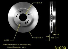 Bendix Premium Drum And Rotor Disc Brake Rotor P N Prt1574
