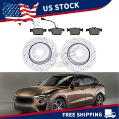For Maserati Levante S New Rear Brake Pads & Rotors Low Dust 670105706 673005715