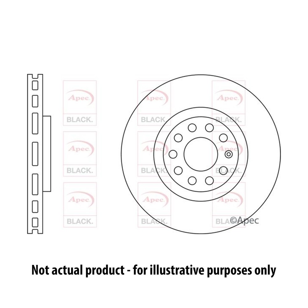 Apec Red Vented Brake Disc – DSK4242 – Fits BYD Front – OE Matching Quality