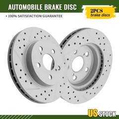 255mm Front Drilled Brake Rotors Kit for Toyota Corolla Prius AWD-E Prime