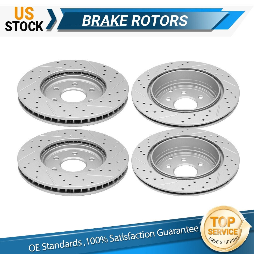 Front and Rear DRILLED SLOTTED Rotors for 2005 2006 2007 2008 – 2012 Pathfinder