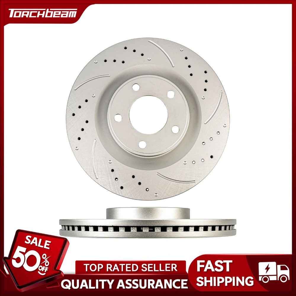 2x Front Brake Rotors For 2007-2008 2010-2014 Ford Edge 2010-2015 Lincoln MKX