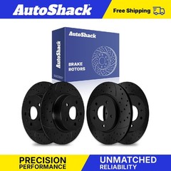 Front Rear Drilled Slotted Brake Rotors Set for Chevy Malibu Buick Regal