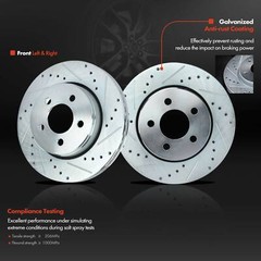 Front Drilled Rotors & Ceramic Brake Pads for Dodge Nitro 2007-2011 Jeep Liberty