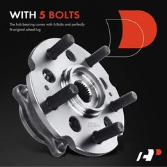 A-Premium Front & Rear Disc Rotor & Brake Pad+Hub Bearing for Honda Acura ZDX