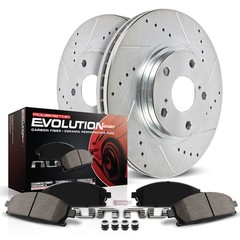 Powerstop 319.5mm Front 308mm Rear Brake Discs Calipers Pads Kit for Q40 370Z