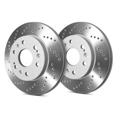 SP Performance Cross Drilled 1-Piece Front Brake Rotors